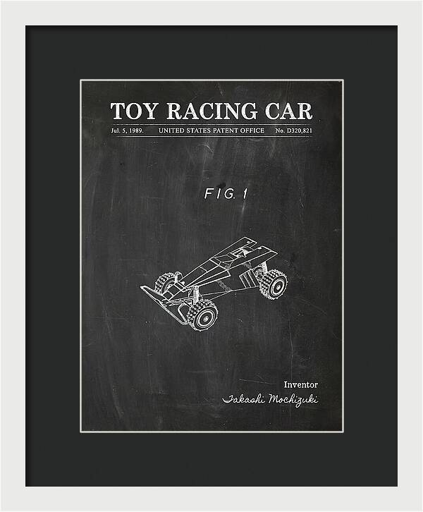 Toy Racing Car Chalkboard Patent Usd320821s
