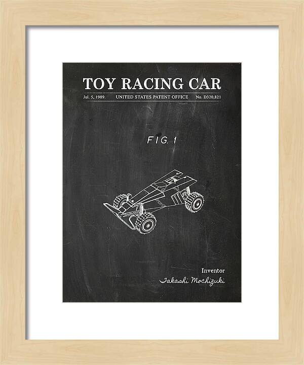 Toy Racing Car Chalkboard Patent Usd320821s