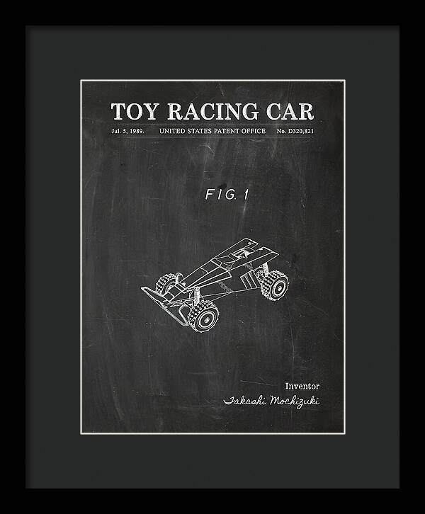 Toy Racing Car Chalkboard Patent Usd320821s