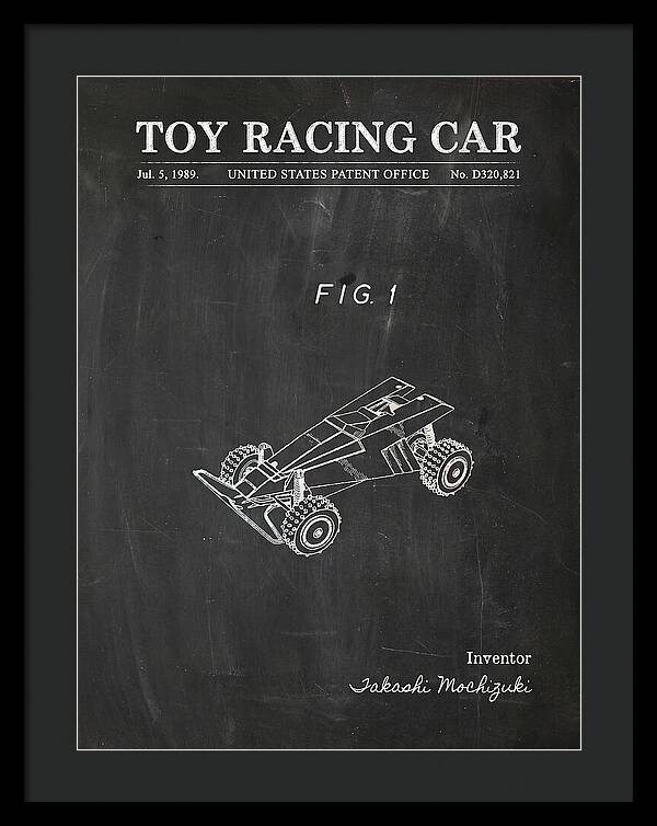 Toy Racing Car Chalkboard Patent Usd320821s