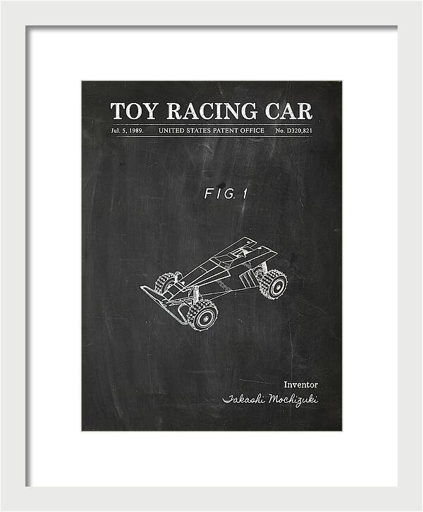 Toy Racing Car Chalkboard Patent Usd320821s