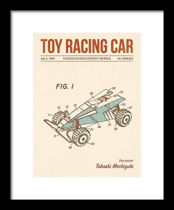 Toy Racing Car Retro Patent Usd320821s