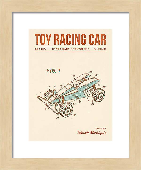 Toy Racing Car Retro Patent Usd320821s