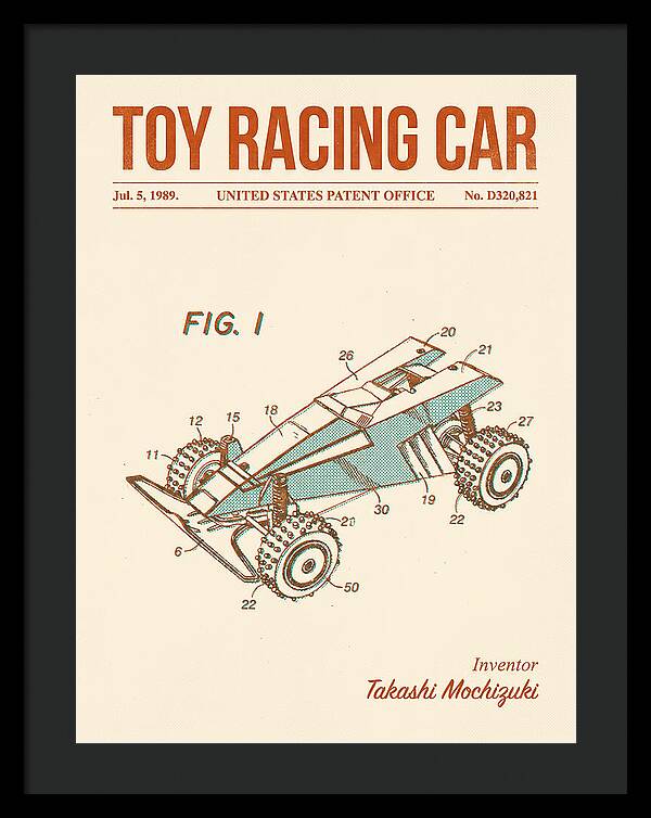 Toy Racing Car Retro Patent Usd320821s