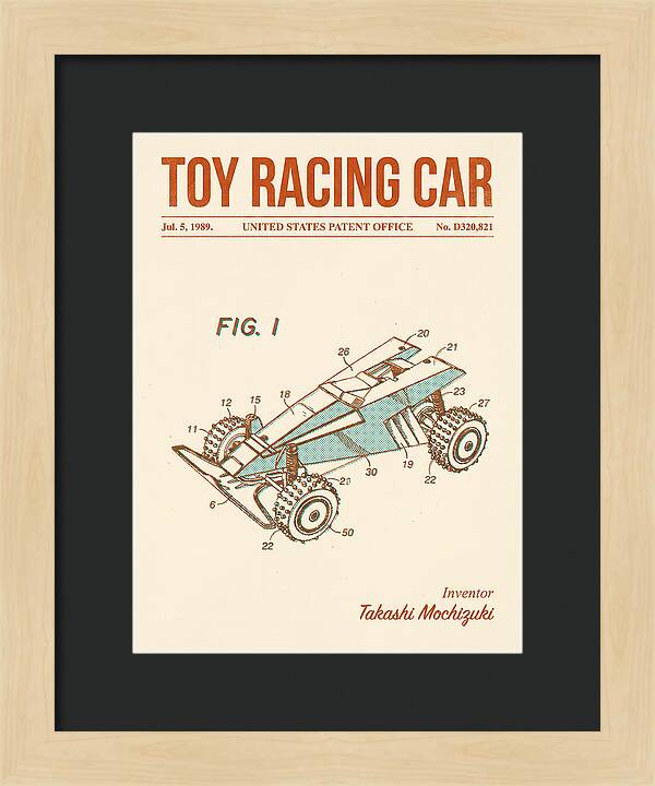 Toy Racing Car Retro Patent Usd320821s
