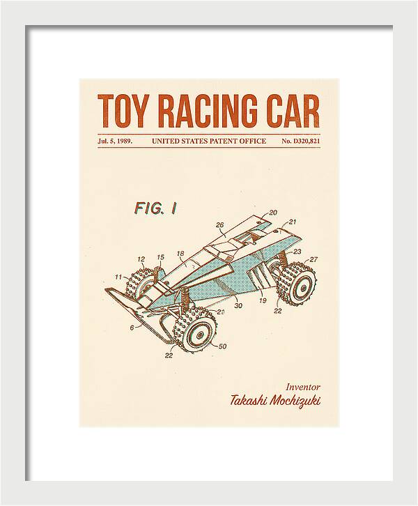Toy Racing Car Retro Patent Usd320821s