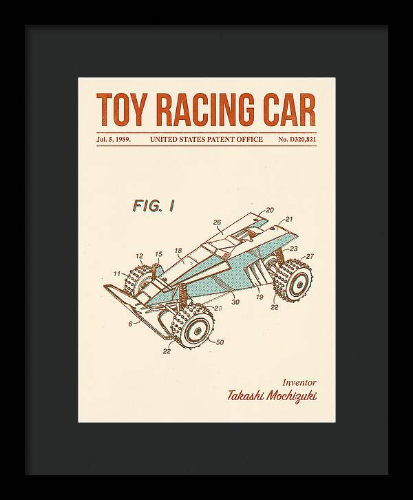 Toy Racing Car Retro Patent Usd320821s
