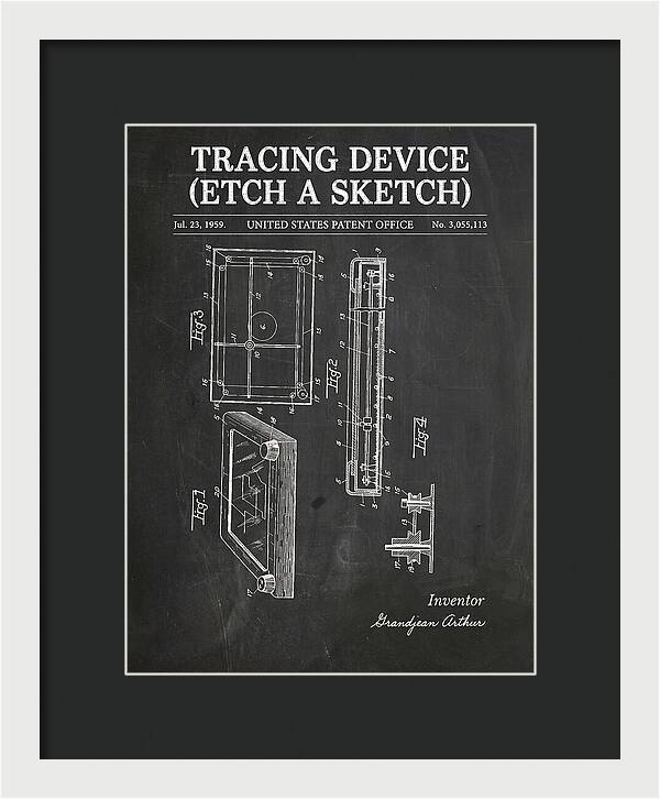 Tracing Device Etch A Sketch Chalkboard Patent Us3055113a