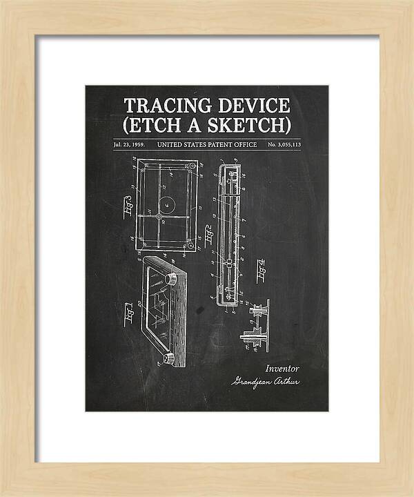 Tracing Device Etch A Sketch Chalkboard Patent Us3055113a