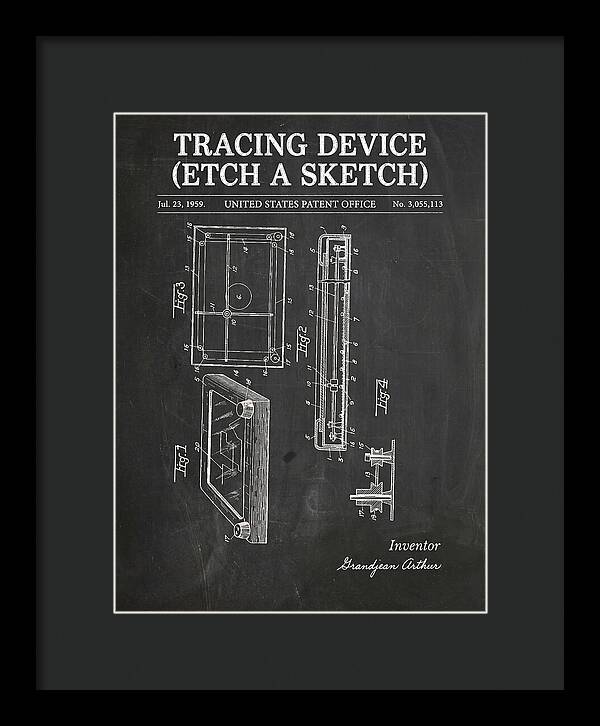 Tracing Device Etch A Sketch Chalkboard Patent Us3055113a