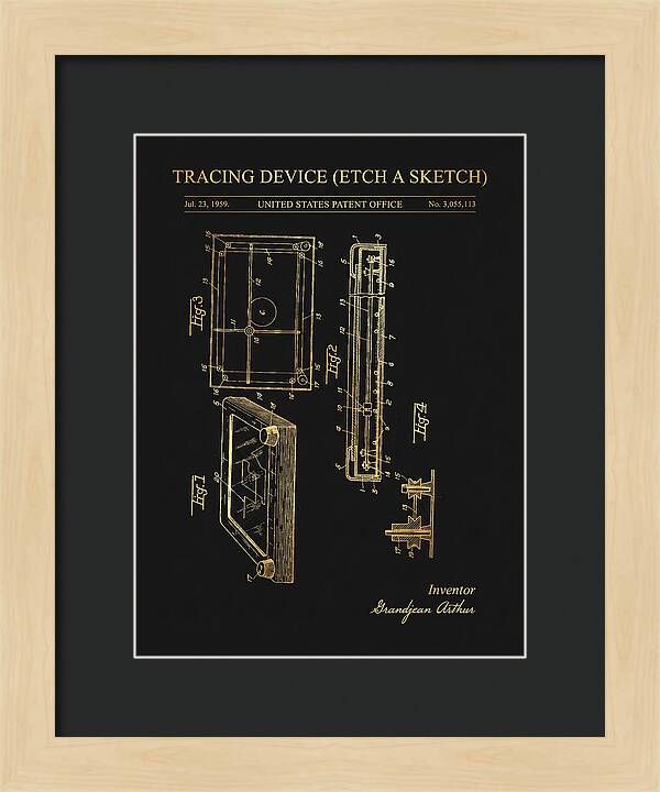 Tracing Device Etch A Sketch Gold Patent Us3055113a