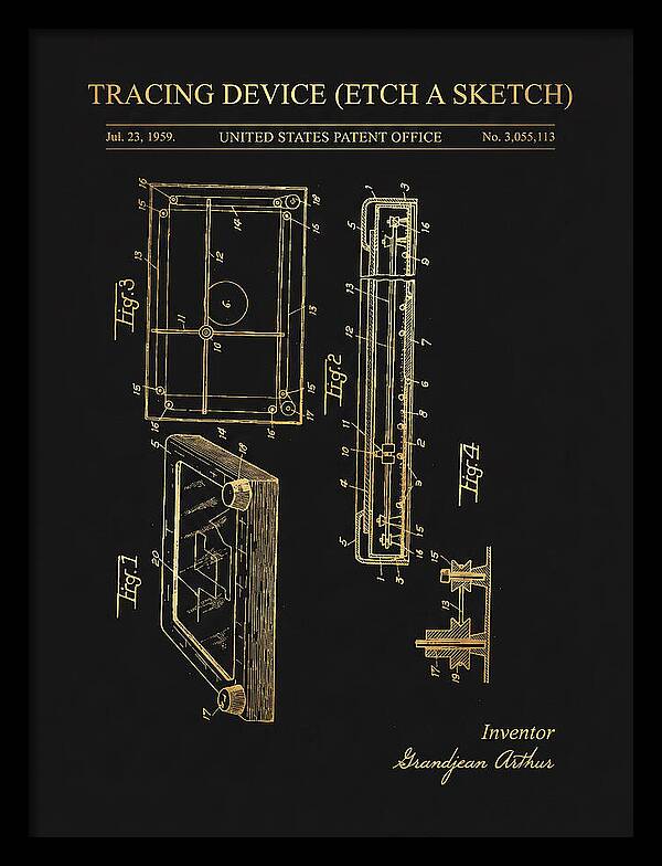 Tracing Device Etch A Sketch Gold Patent Us3055113a