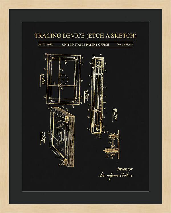 Tracing Device Etch A Sketch Gold Patent Us3055113a
