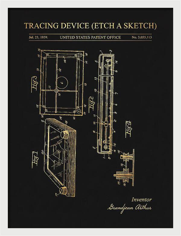 Tracing Device Etch A Sketch Gold Patent Us3055113a