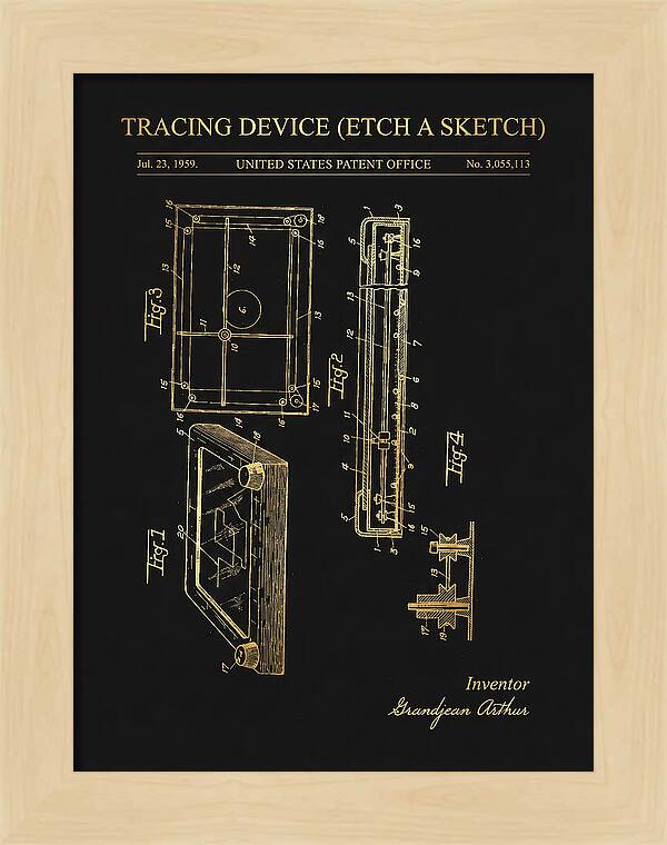 Tracing Device Etch A Sketch Gold Patent Us3055113a