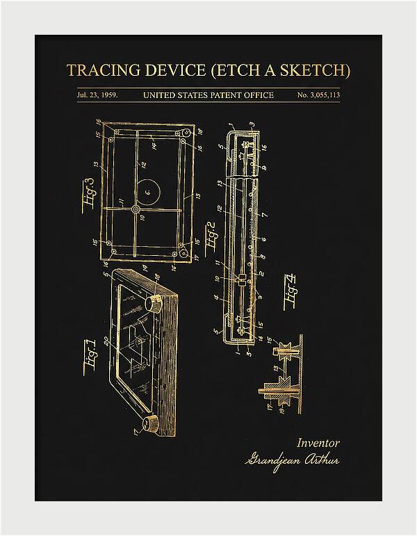 Tracing Device Etch A Sketch Gold Patent Us3055113a