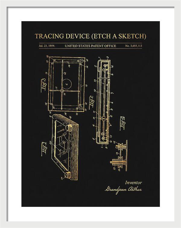 Tracing Device Etch A Sketch Gold Patent Us3055113a