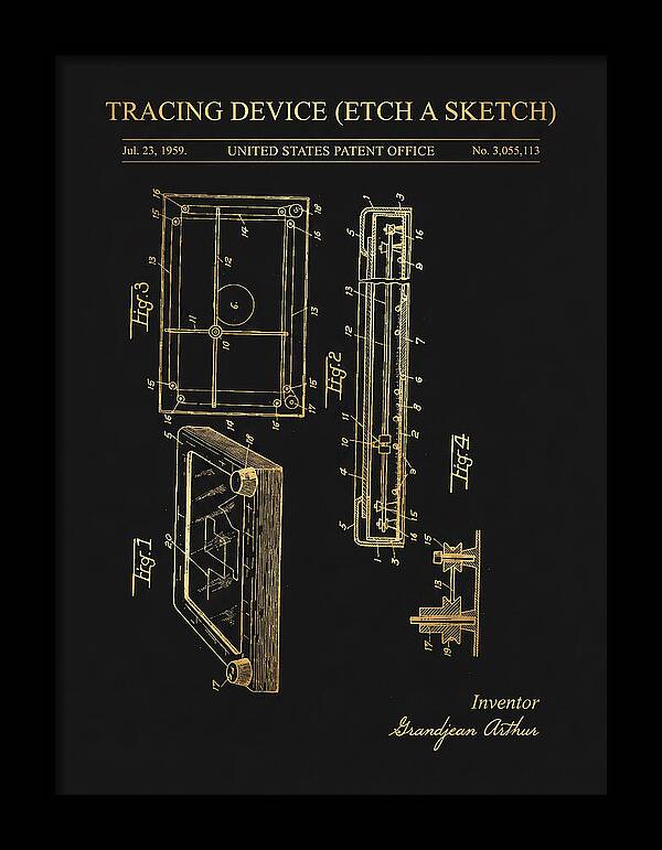 Tracing Device Etch A Sketch Gold Patent Us3055113a