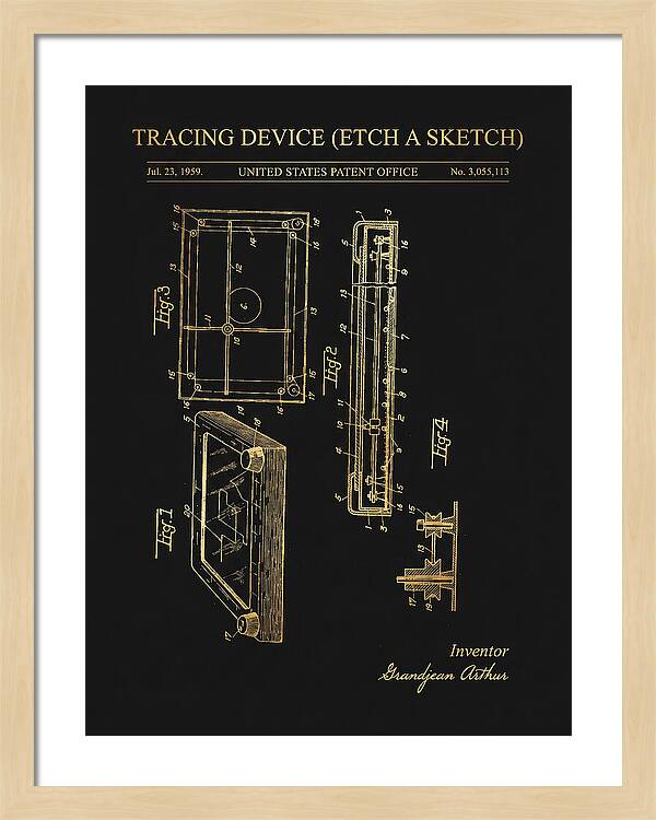 Tracing Device Etch A Sketch Gold Patent Us3055113a
