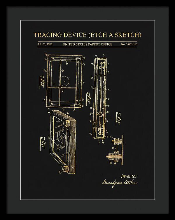 Tracing Device Etch A Sketch Gold Patent Us3055113a