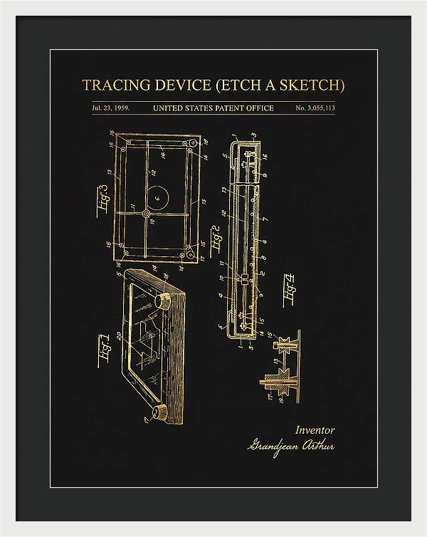 Tracing Device Etch A Sketch Gold Patent Us3055113a