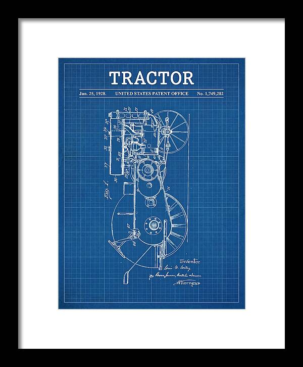 Tractor Blueprint Patent Us1749202