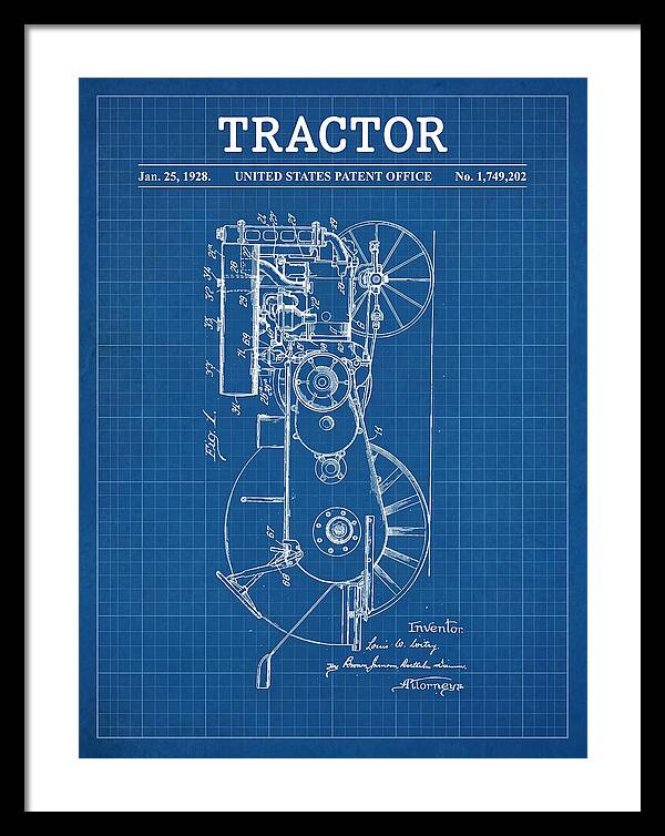 Tractor Blueprint Patent Us1749202