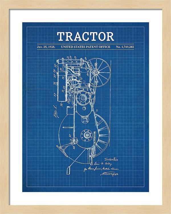 Tractor Blueprint Patent Us1749202