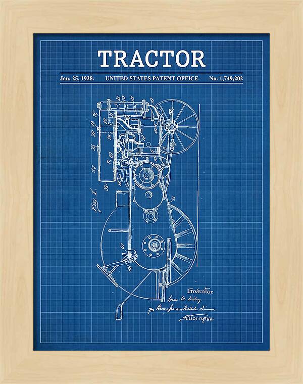 Tractor Blueprint Patent Us1749202