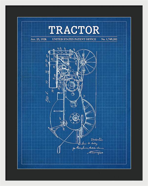 Tractor Blueprint Patent Us1749202