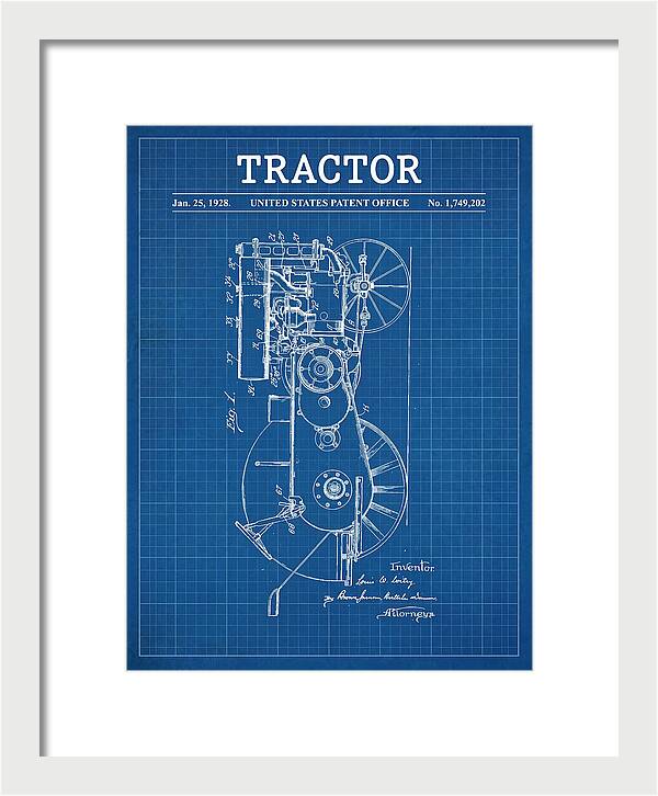 Tractor Blueprint Patent Us1749202