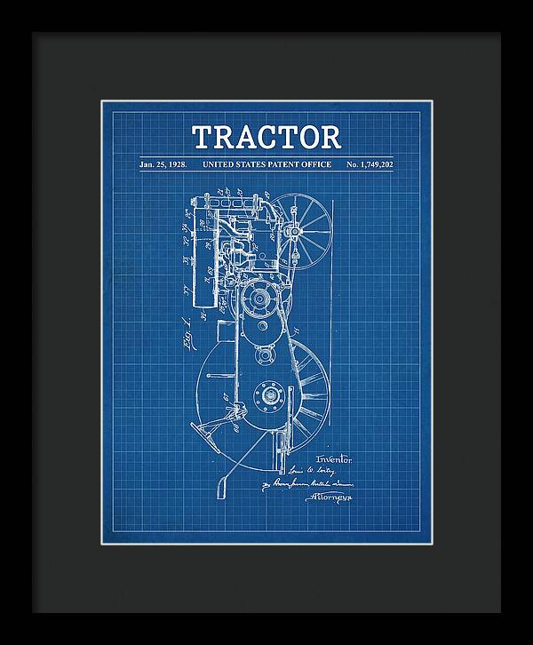 Tractor Blueprint Patent Us1749202