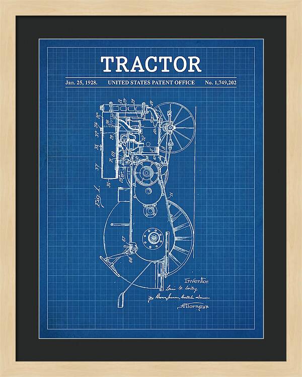 Tractor Blueprint Patent Us1749202