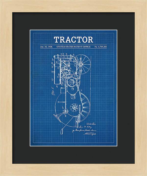 Tractor Blueprint Patent Us1749202