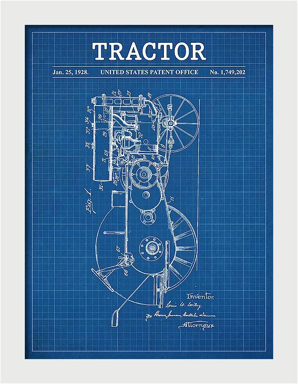 Tractor Blueprint Patent Us1749202