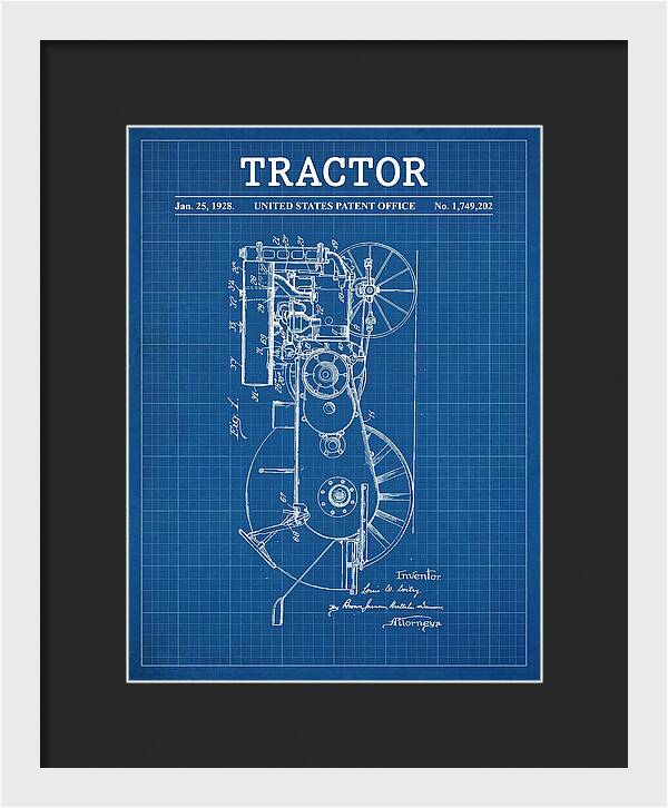 Tractor Blueprint Patent Us1749202
