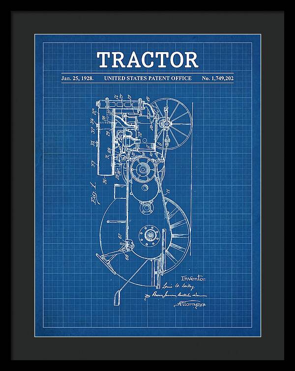 Tractor Blueprint Patent Us1749202