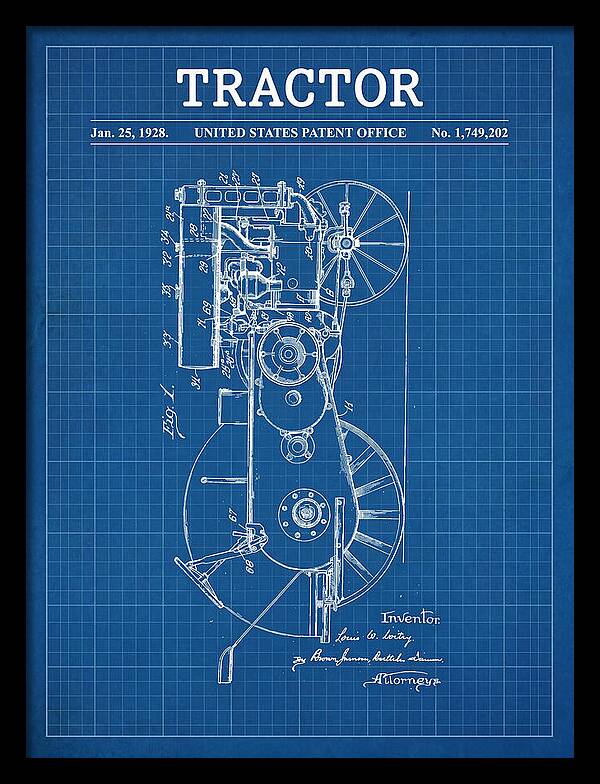 Tractor Blueprint Patent Us1749202