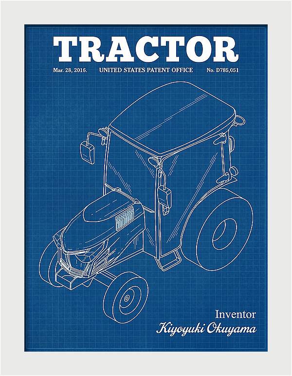 Tractor Blueprint Patent Usd785051s1