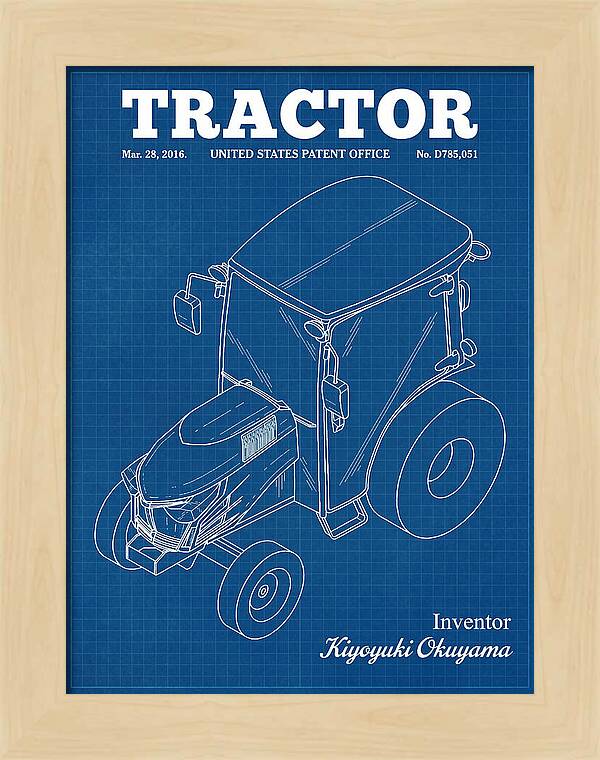 Tractor Blueprint Patent Usd785051s1