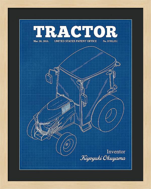 Tractor Blueprint Patent Usd785051s1