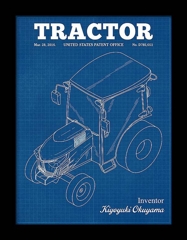 Tractor Blueprint Patent Usd785051s1