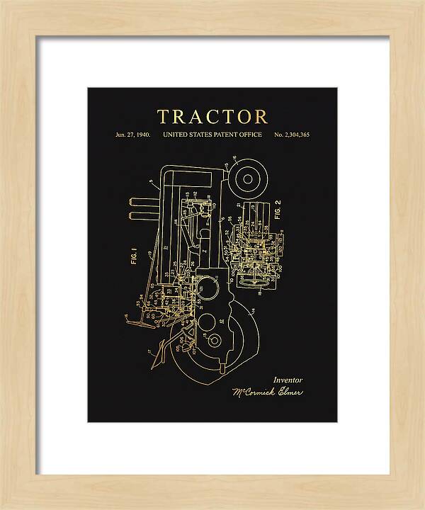 Tractor Gold Patent Us2304365a