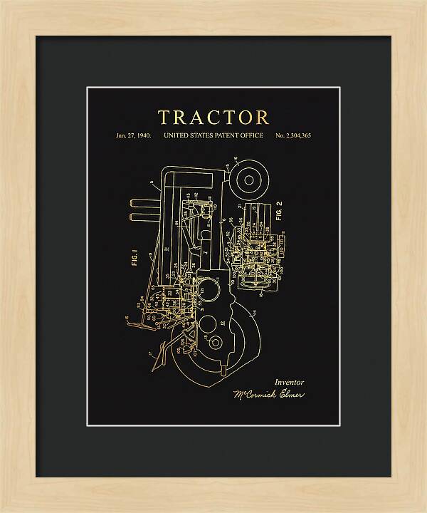 Tractor Gold Patent Us2304365a