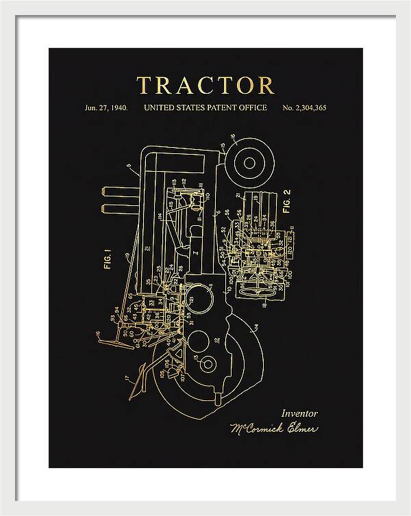 Tractor Gold Patent Us2304365a
