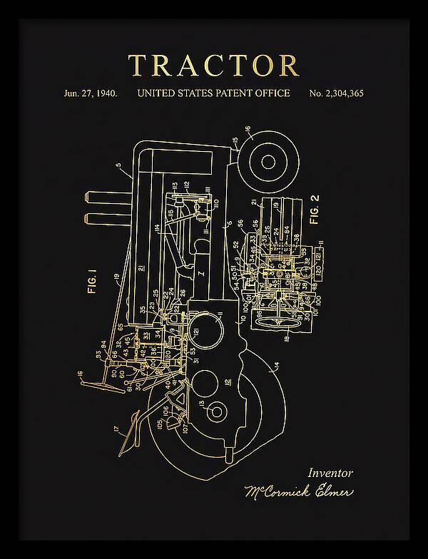 Tractor Gold Patent Us2304365a