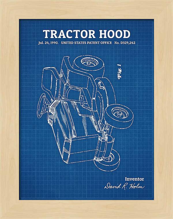 Tractor Hood Blueprint Patent Usd329242s