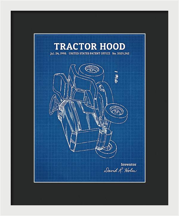 Tractor Hood Blueprint Patent Usd329242s