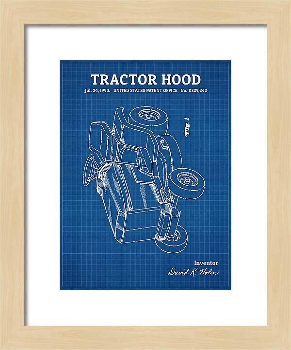 Tractor Hood Blueprint Patent Usd329242s