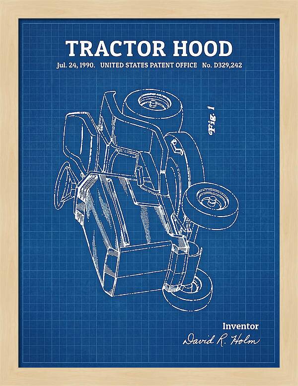 Tractor Hood Blueprint Patent Usd329242s